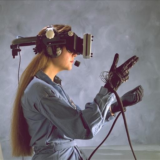 Head-mounted display and wired gloves, Ames_Research_Center